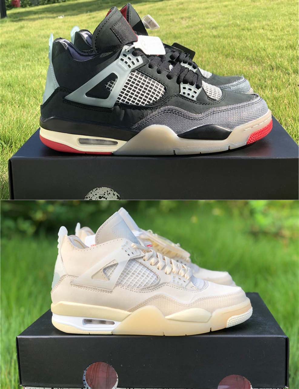 

Release White X SP WMNS 4 Sail Slin Muslin Voile Rpro Noir Mousseline Mens Women 4S Basketball Shoes Outdoor Sneakers With Box, Black