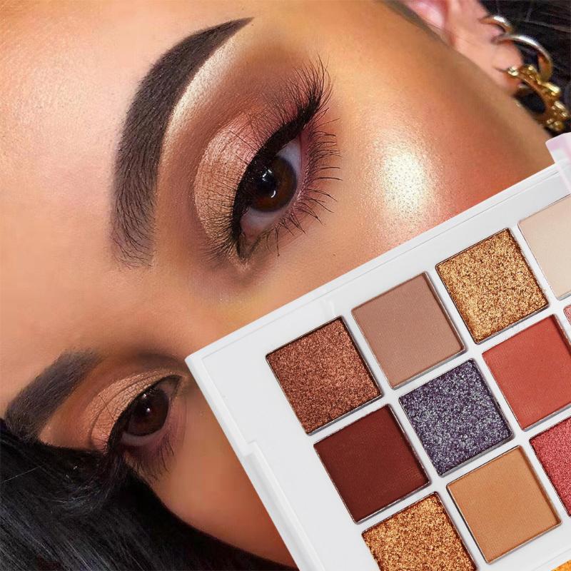 

12 Colors Pearl Glitter Eye Shadow Powder MaEyeshadow Cosmetic Makeup Powder Cosmetic Matte Eyeshadow Makeup Palette, As shown