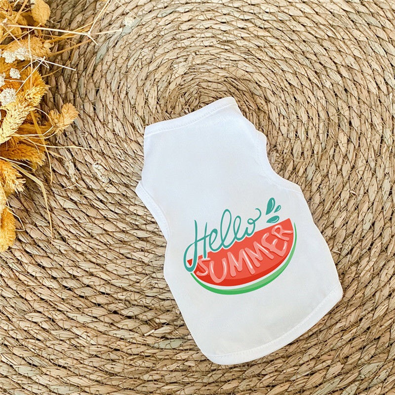 

Pet Clothes Cute Pattern Summer Vest Dog Shirt Cotton Soft Breathable Pet Dog Clothes for Small Medium Dogs No Sleeves Chihuahua, 02