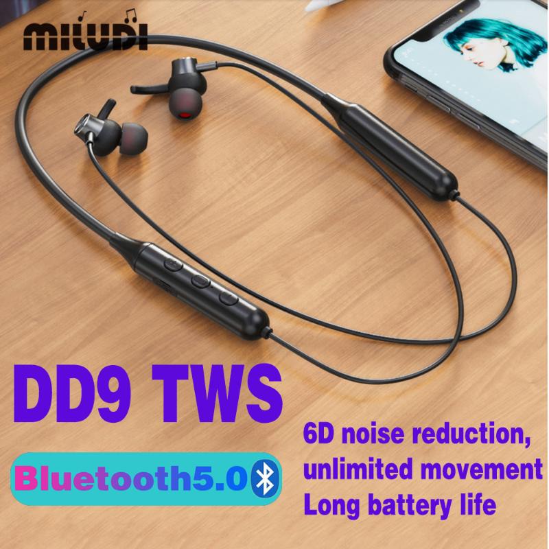 

DD9 Bluetooth 5.0 Headphones Noise reduction Business Headsets Waterproof Sport Music Works on Smartphones