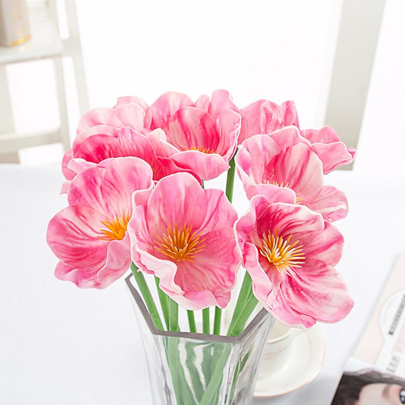

Mini PE Calla Lily Artificial Flower Bouquet Multicolor Rose Wedding Party Flower Decoration Scrapbooking Fake Flowers, 10pcs