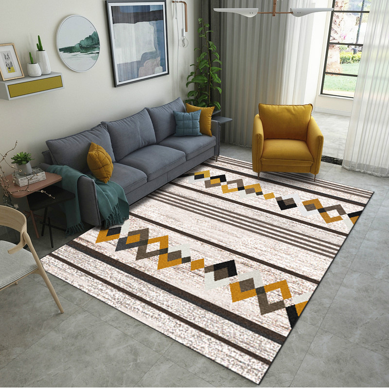 

Carpets LOUTASI Nordic Geometric Carpet&Rugs For Living Room European Style Bedroom Big Area Rugs Sofa Table Chair Anti-Slip Floor Mat, Lj-19