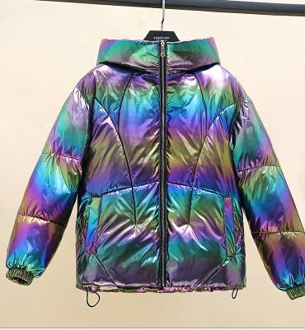 

Wholesale fashion bright bright colorful women's short winter new loose down padded jacket, Blue