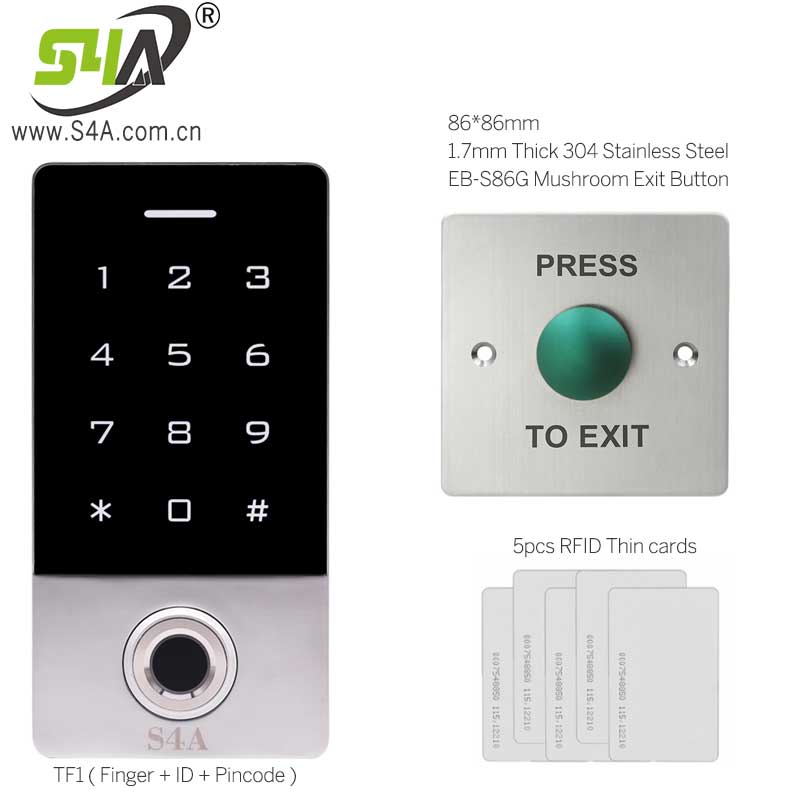 

1.7mm Thick 304 Stainless Steel Mushroom Exit Button Fingerprint Access Control Metal Access Control Keypad