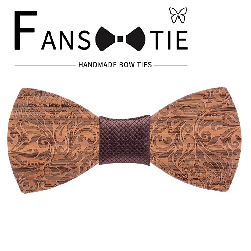 

Original Wooden Mens Bow Tie Wood Neck Tie for Men Fashion Carved Floral Bowtie Suit Wedding Gravata Accessories Neck Ties Gift