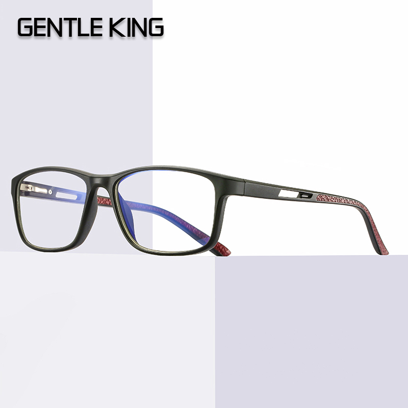 

GENTLE KING Lightweight TR90 Frame Blue Light Blocking Glasses for Men Women Square Nerd Eyeglasses Computer Gaming Glasses