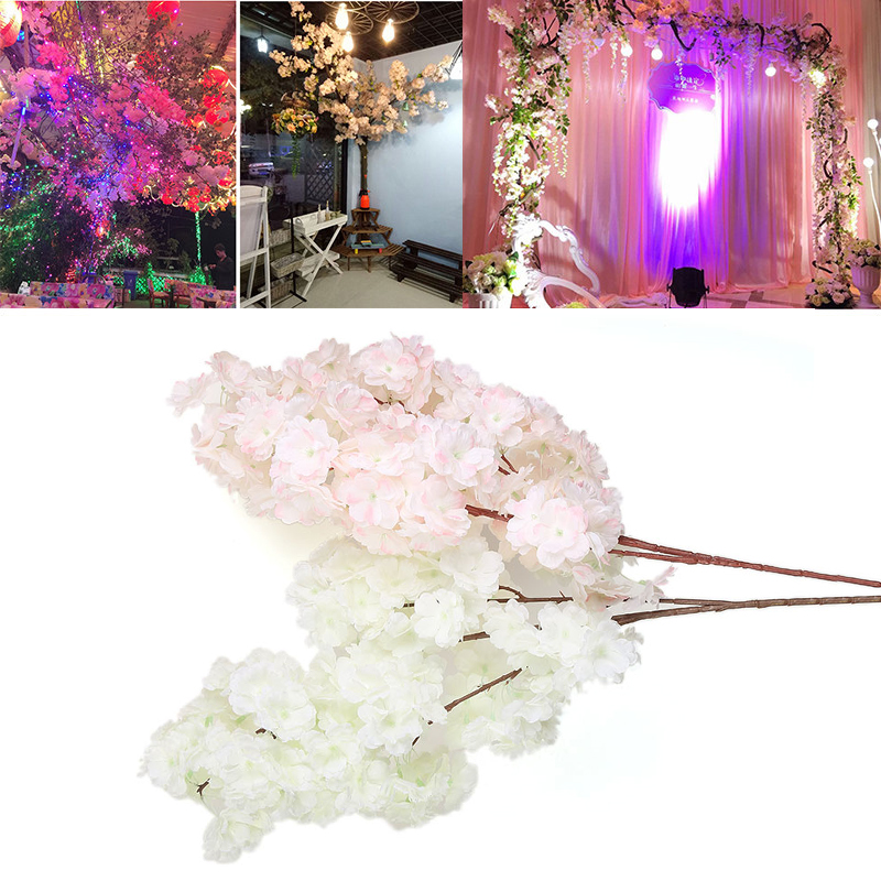 

Artificial Flowers Simulation Cherry Branch Wedding Home Party Ornament Decor, White