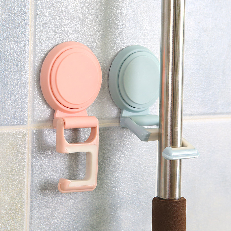 

LISM 1PCS 4 Colors Plastic Seamless Wall Hanger Removable Bathroom Kitchen Wall Strong Suction Cup Hook Hanger Seamless Paste