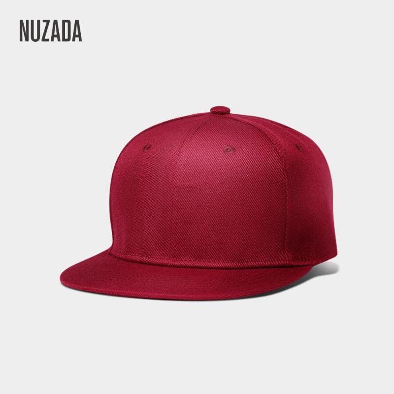 

Brand NUZADA Polyester Cotton Men Women Neutral Couple Hip Hop Cap Spring Summer Autumn Simple Classic 7 Colors Caps, White