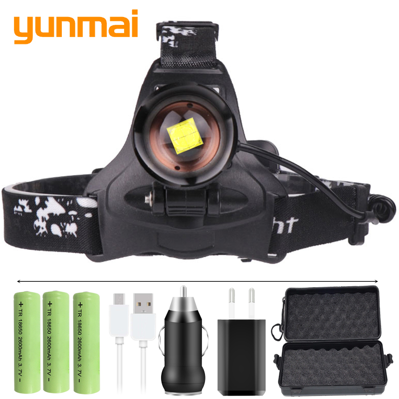 

2806 3800lm 32W chip XHP70.2 & XHP50 Headlight powerful Led headlamp zoom head lamp torch Lantern power bank light