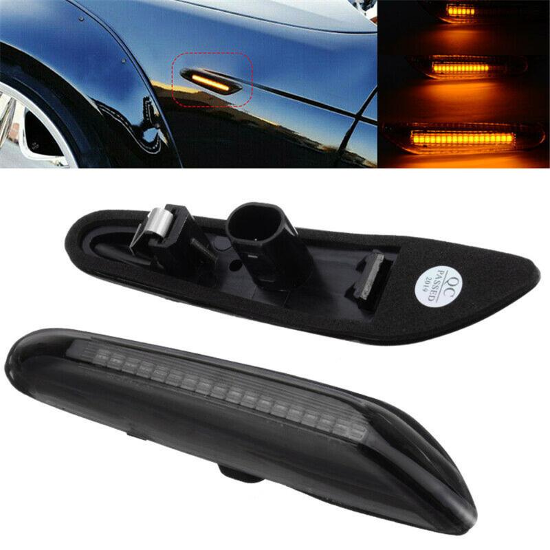 

1 Pair 2020 Side Marker Lights Turn Indicator LED Lights for E46 E60 E82 E92 E93 Leaf Lamp Turn Signal Lamp, As pic