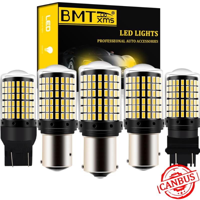 

BMT 2x Car BA15S 1156 P21W LED Bulb No Hyper Flash Amber Yellow 7443 W21/5W 7440 WY21W 1157 BAY15D 3157 Turn Signal Brake Lights, As pic