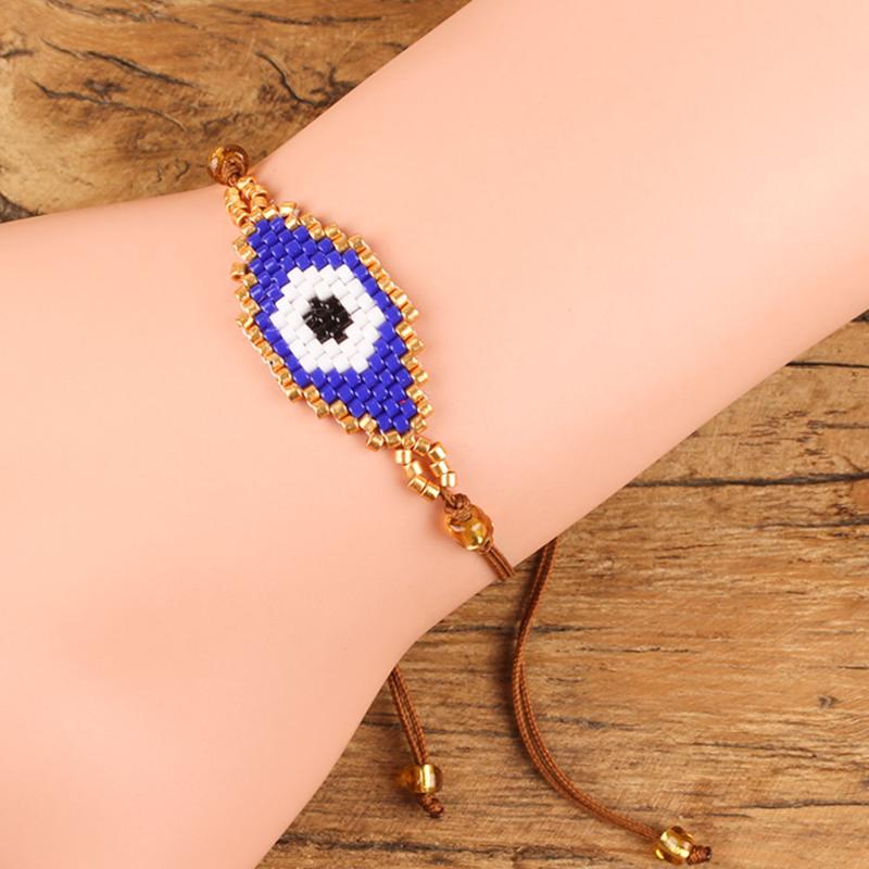 

Rttooas Fashion MIYUKI Beads Bracelet Classic Evil Eye Bracelets Women Pulseras Tether Adjustable Female Accessories Wholesale