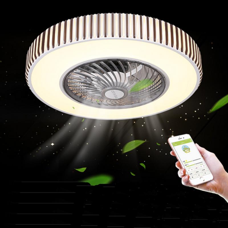 

Bluetooth Ceiling Fan Lights APP Remote Control Ceiling Fans Lamp for Dining Room Bedroom 110v/220v Multifunction LED Lighting