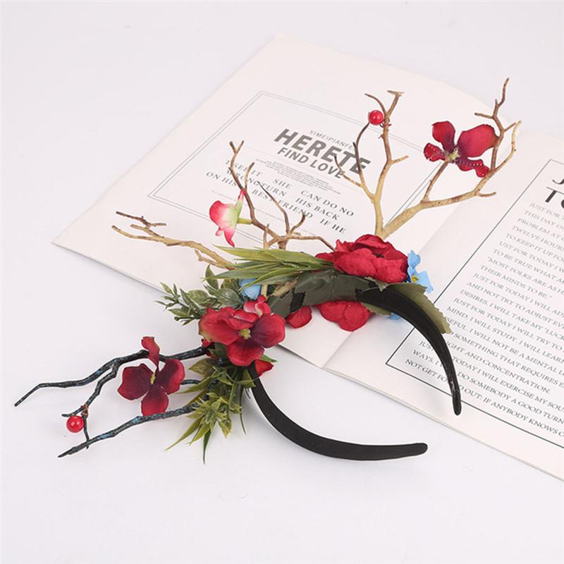 

Branch Antler Christmas Hair Clasp Xmas Hair Hoop Christmas Decorative Headpiece