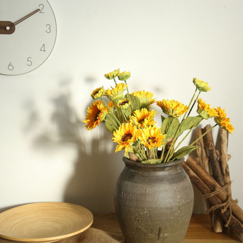 

Artificial Sunflower Fake Flowers Branch For Home Garden Office Dining Table Wedding DIY Decor, Pack Of 1 decor, Yellow