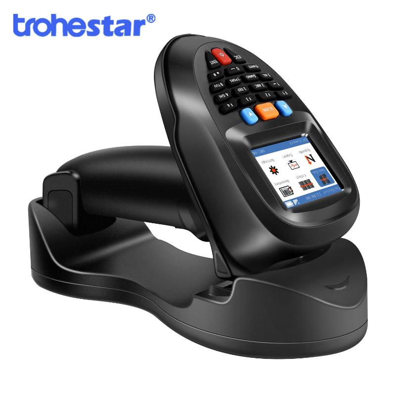 

Trohestar Barcode Scanner Wireless Handheld Portable Data Terminal Inventory Device 2.4GHz Bar Code Reader Bluetooth Scanners