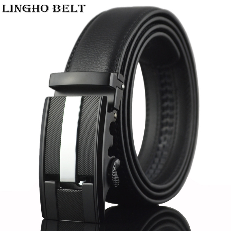 

LINGHO BELT] 2020 New Arrival design mens belt Fashion genuine leather belt men luxury Cowhide male strap 110cm-130cm,KB42, Black