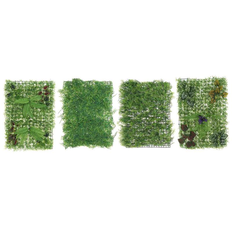 

40x60cm Artificial Grass Lawn Turf Simulation Plants Landscaping Wall Decor Grass Lawns Plants Wall Fake Panel Backdrop Decor, 3 peanut grass