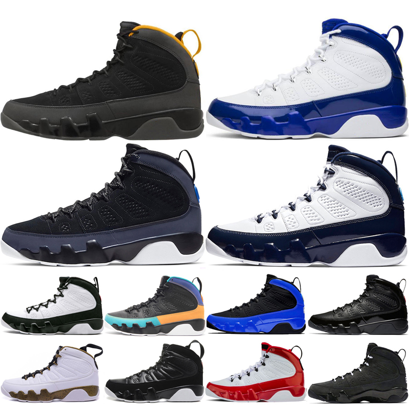 

9 9s Jumpman men Basketball shoes mens trainers University Gold Racer Blue PE Anthracite Bred Outdoor Sports Gym Red Shoes sneakers Size13
