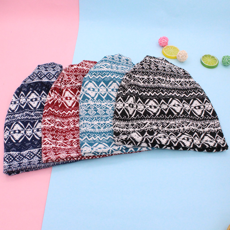 

Lady Fashion High Quality Hip Hop Floral Winter Cap New Women Beanies Skullies Scarf Adult Autumn Hat Headdress, Black