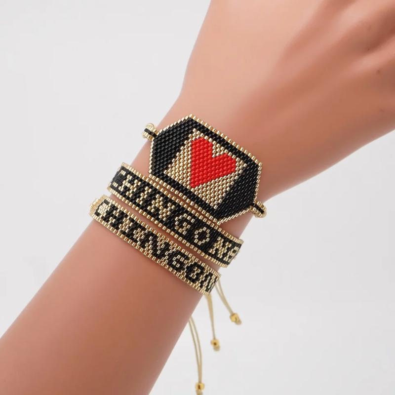 

GRAPES Boho MIYUKI Bracelet CHINGONA-Power Pulseras Mujer Moda 2020 Heart FEMINISTA-Women Bracelet Fashion Accesorios Wholesale