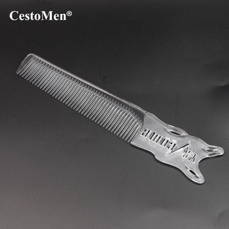 

CestoMen Transparent Crystal Hairdressing Comb Barber Hair Clipper Haircut Comb Profesional Clear Plastic Hair Cutting Combs