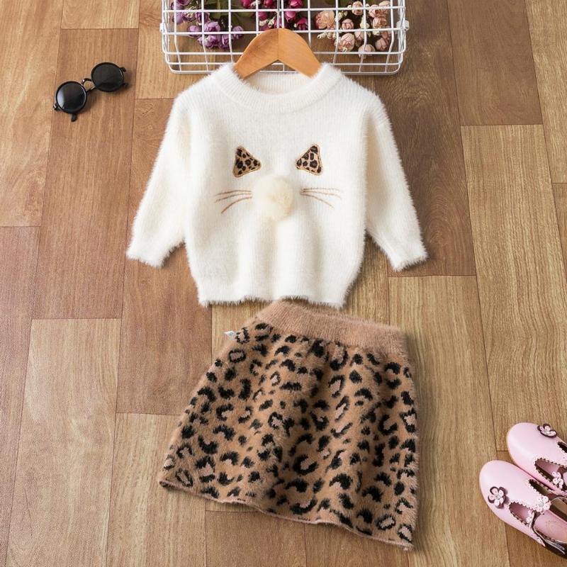 

Kids Gilrs Dress Long Sleeve Autumn Winter Clothes Children 2pcs Outfit Set Girls Christmas Clothes Set For 1-5Yrs Girls Suit