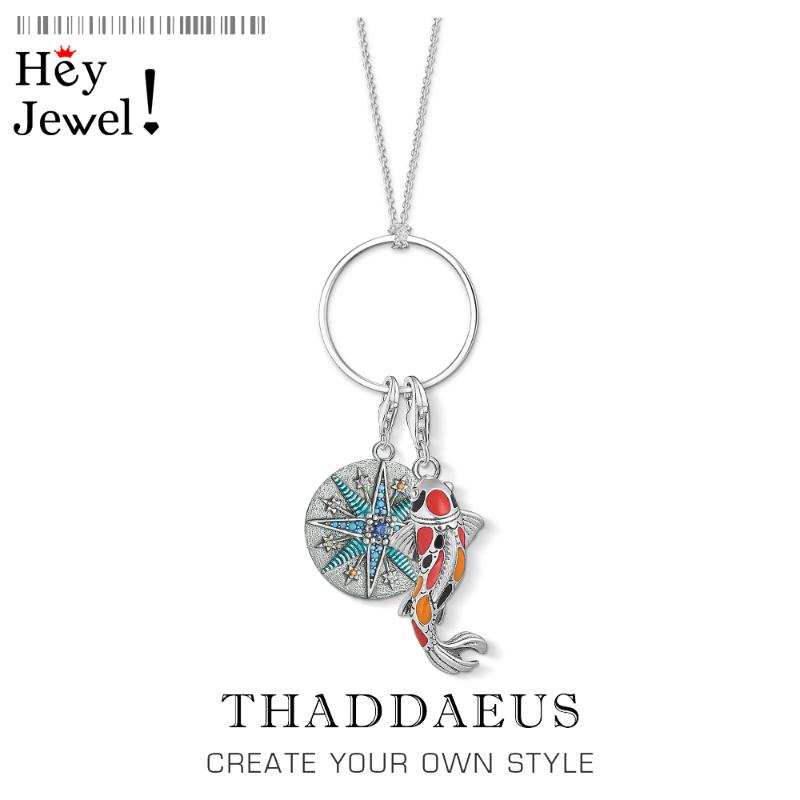 

Charm Necklace Koi & Star,2020 Spring Brand New Fashion Trendy Jewelry 925 Sterling Silver Bijoux Gift For Women Girls