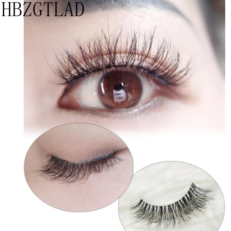

Mink Hair Eyelashes reusable Natural 3D Mink Messy Popular False Eyelash Full Strip Eyelashes Extension Transparent wide stem