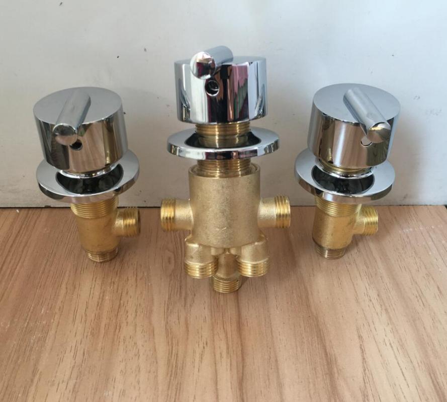 

Solid Brass switch valve for Bathtub faucet shower mixer, 3 ways water outlet bathtub faucet set Bath faucets control valves