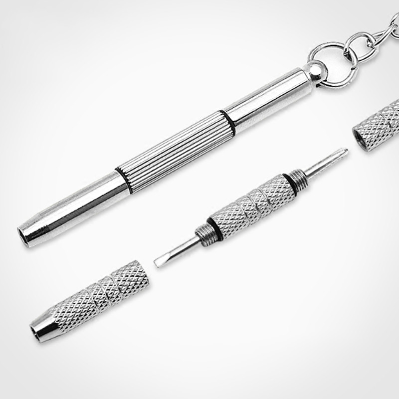 

Mini Glasses Screwdriver Glasses House Keeping Keychain Ring Straight Cross Screwdriver Phone Watch Repair Tool