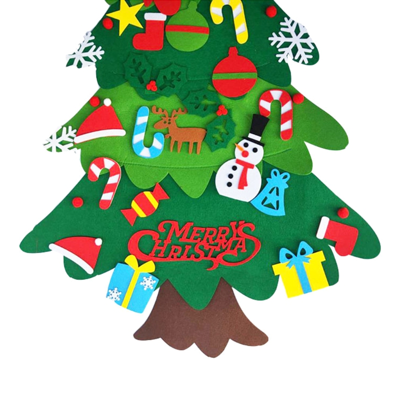 

Kids DIY Felt Christmas Tree Decoration Snowman Ornaments Children New Year Gift M76D
