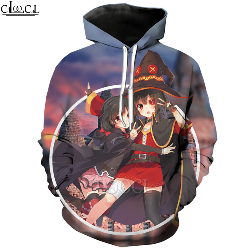 

CLOOCL Anime Girl Megumin Konosuba Hoodie 3D Print Funny Hooded Coat Sweatshirt Men Women Clothing Long Sleeve Unisex Couples Pullovers, Hoodie 1