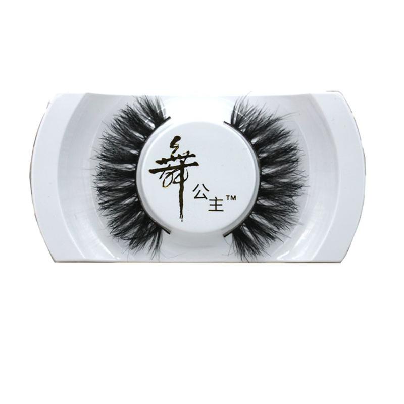 

1 pair 3D mink eyelash 100%real Handmade Crossing lashes individual strip thick Natural lash makeup beuty tool