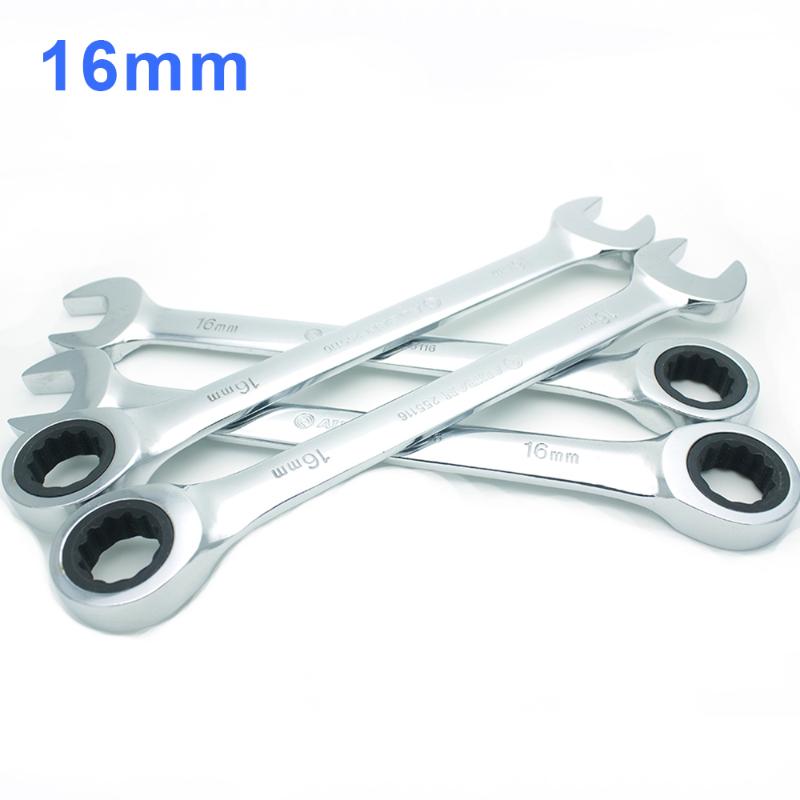 

16 mm Ratchet Metric Spanner and Ring Wrenches Hand Tool Ratchet Wrench CRV Bicycle Hand Tool for Repair and Knife Key Set