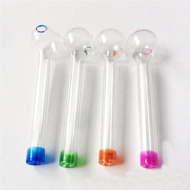 

Pyrex Glass Oil Burner Pipe 4 Colors Mini Smoking Hand Pipes water bong