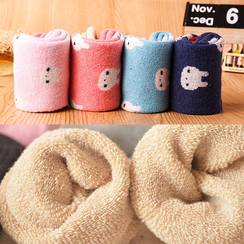 

5 Pairs Womens Vintage Winter Soft Warm Super Thick Cold Knit Wool Crew Socks, Multicolor, free size, Multi