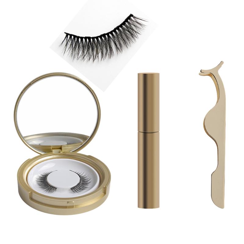 

3D Mink Lashes Magnetic liquid Eyeliner with Magnetic Easy to Wear Lashes Kit False Eyelashes Natural Hair D300729