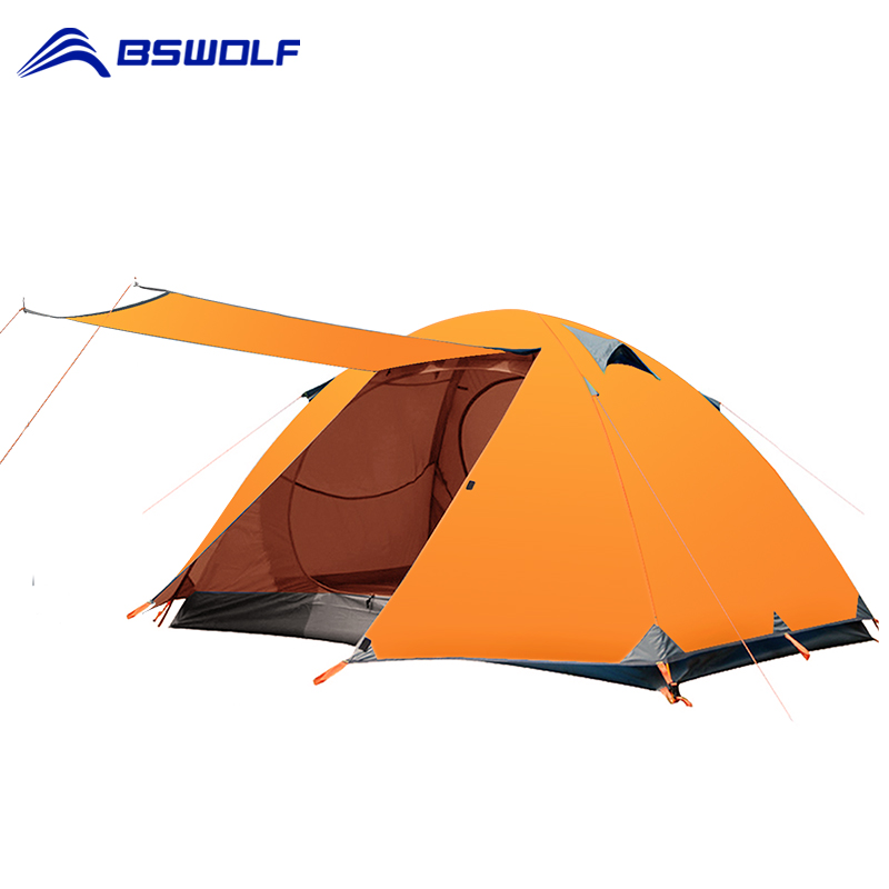 

BSWolf Ultralight Camping tent 3 season 2people double layer waterproof Aluminum Tourist Tent Comfort for rest