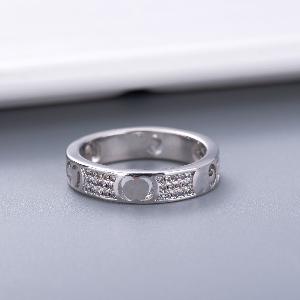 

Simple Style Couple Ring Personality for Lover Ring Diamond Fashion Ring High Quality Silver Plated Rings Jewelry Supply