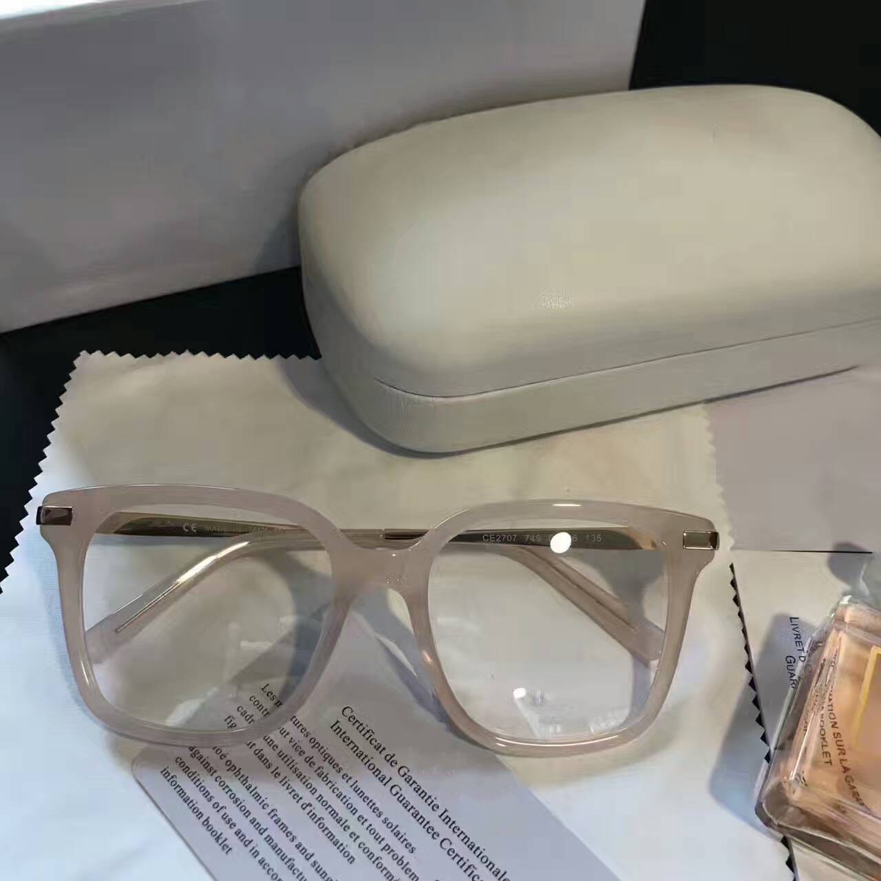 

New eyeglasses frame women men eyeglass frames designer brand eyeglasses frame clear lens glasses frame oculos with case 2707, Silver
