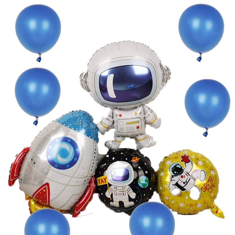 

Outer Space Party Astronaut balloons Rocket Foil Balloons Galaxy Theme Party Boy Kids Birthday Decor Favors helium globals