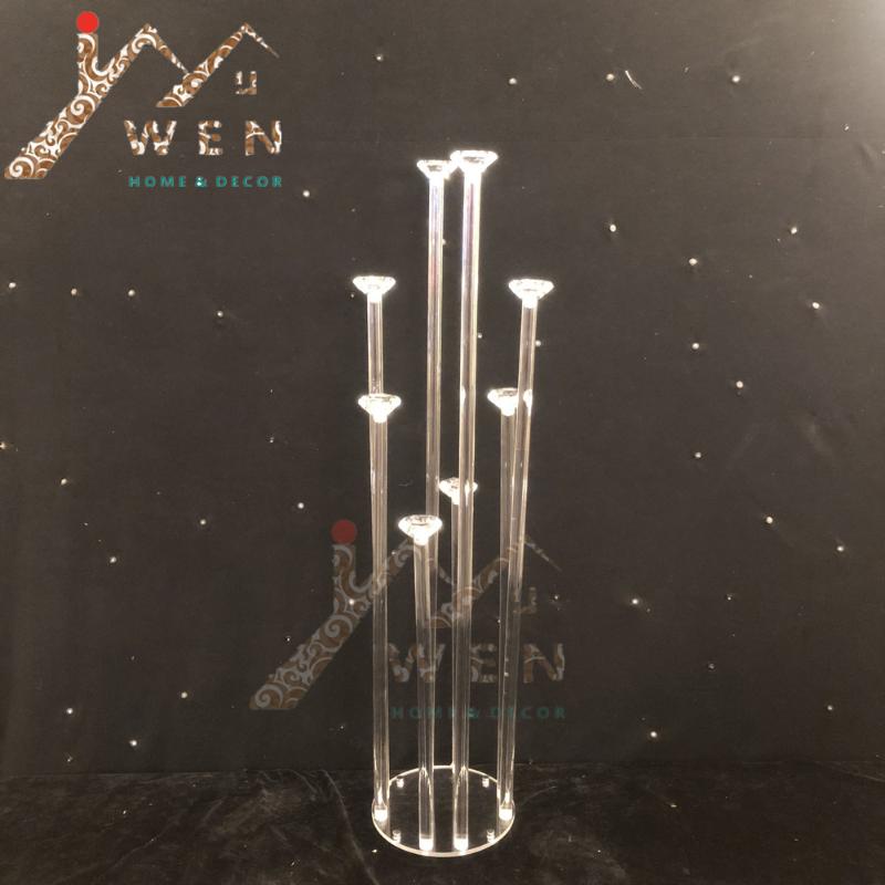 

Acrylic Candle Holders 8-arms Candelabras Elegant Wedding Centerpieces Table Candlestick Christmas Party Home Decoration