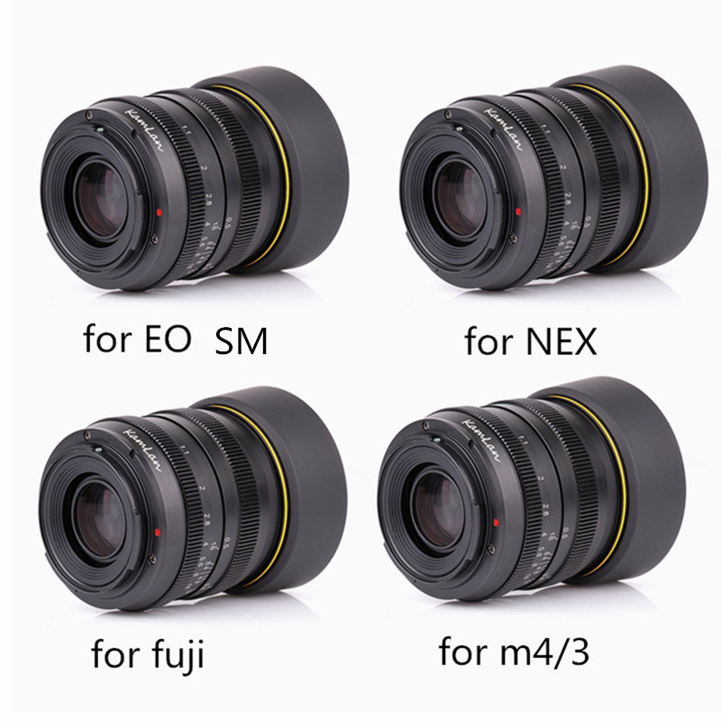 

Kamlan lens 50mm F1.1 APS-C Large Aperture Manual Focus Lens For Canon EOS-M NEX Fuji X M4/3 Cameras With Hood