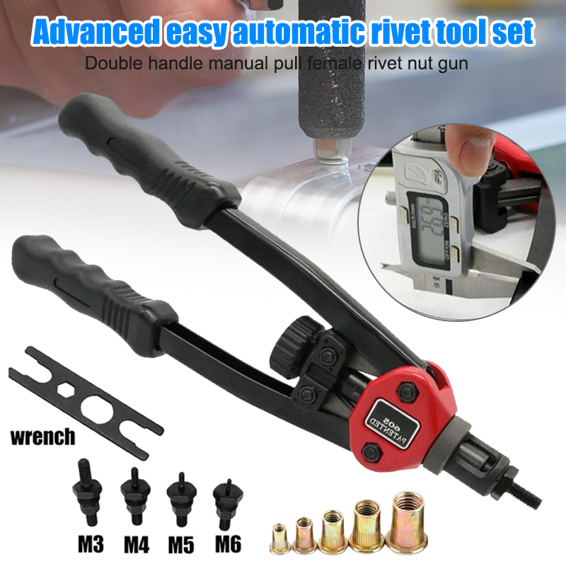 

Simple automatic rivet tool set, heavy-duty flexible handle rivet nut installer, advanced simple dual-hand manual nut gun