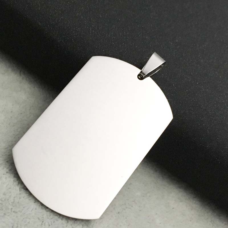 

1PC Army Tag Badge Name Dog Tag Pendant Man Chain Necklace Color Stainless Steel Choker Charm Women Simple Jewelry Gift