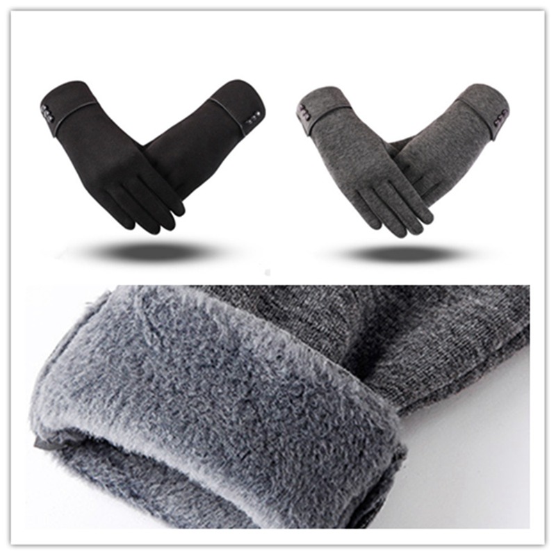 

Women Fleece Thermal Gloves Touch Screen Winter Warm Full Finger Soft Mittens QDD1037