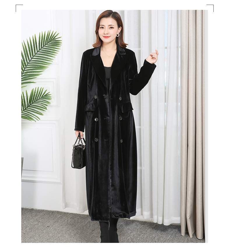 long velvet coat plus size