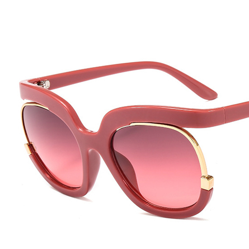 

Sunglasses Vintage Brand Designer Women Men Round Face Purple Pink Sun Glasses Fashion Large UV400 Lunettes De Soleil